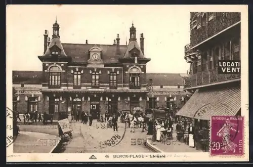 AK Berck-Plage, La Gare, Bahnhof