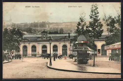 AK Agen, La Gare, Maggi, Bahnhof