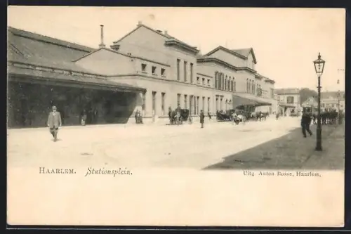 AK Haarlem, Stationsplein, Bahnhof