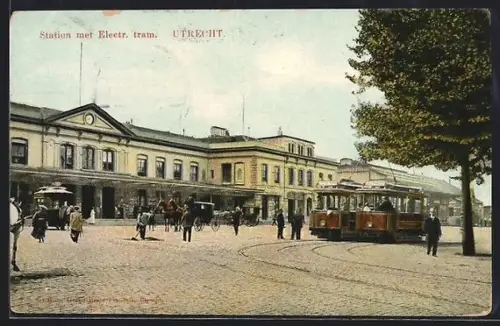 AK Utrecht, Station met Electr. tram