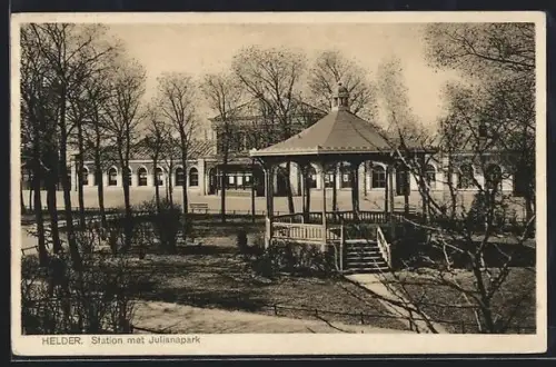 AK Helder, Station met Julianapark, Bahnhof
