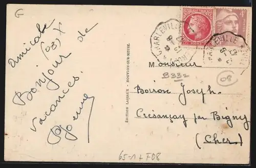 AK Nouvion-sur-Meuse, La Gare