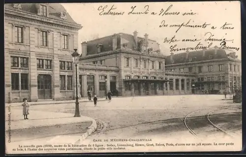 AK Charleville, Vue sur la Gare de Mezieres