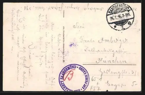 AK Saargemünd, La Gare