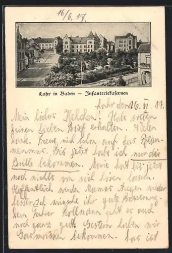 AK Lahr in Baden, Infanteriekasernen