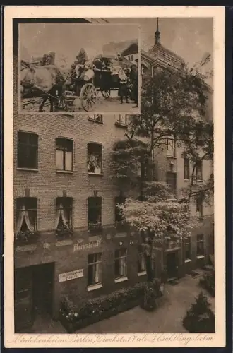 AK Berlin, Mädchenheim Berlin, Tieckstrasse 17, als Flüchtlingsheim