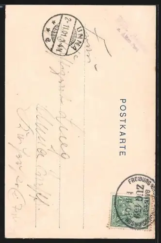 AK Höllenthal / Frankenwald, Gasthof zum Adler (Alte Post), Wasserfontäne