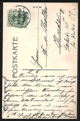 AK Bremen, Obernstrasse mit Ansgarikirche