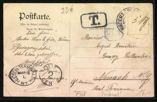 AK Ober-Aspach, Gasthof zur Krone, Kirche