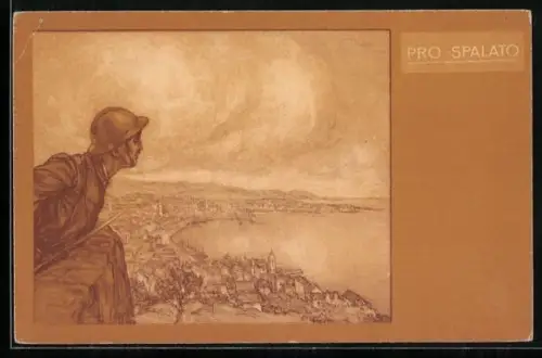 Künstler-AK Spalato, Pro-Spalato, Panorama