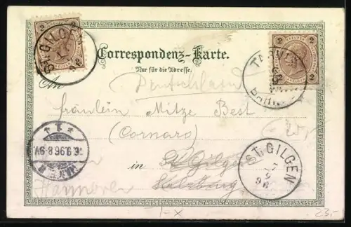 Lithographie Tarvis, Mannhart-Gruppe mit Bahnhof Tarvis, Schlitza-Brücke, Schlitza-Schlucht, Totalansicht des Ortes