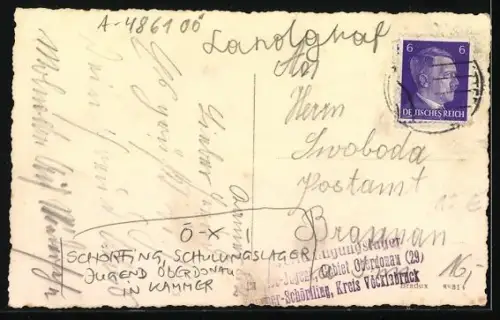 Foto-AK Schörfling, Schulungslager der Jugend Oberdonau in Kammer