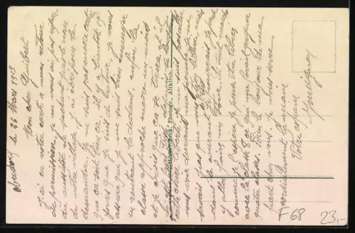 AK Grenzingen-Oberdorf /O.-Els., Geschäftshaus von Anton Mecker, Strassenpartie mit Wohnhäusern, Ortsansicht