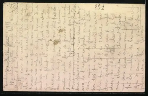 AK Tagsdorf /O.-Els., Gasthaus zur Post von Joseph Bubendorf, frühes Automobil