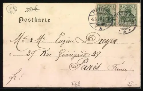 AK Rädersdorf, Gasthaus zur Sonne von Joseph Diring, Schule- und Gemeinde-Haus, Kirche