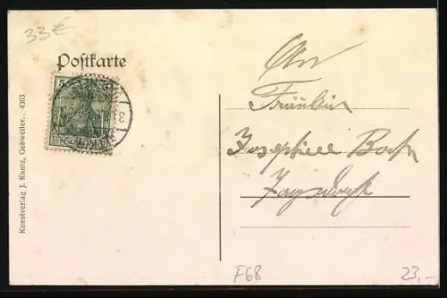 AK Altkirch /O. Els., Gasthaus zum weissen Pferd von Meinrad Stempfler, Villa Frl. Hartmann, Wohnhaus