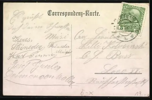 AK Wien, Hernals, Etablissement Klein, Hauptstrasse 55, Neues Haus, Garten