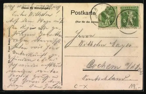 AK Rigi Klösterli, Gasthaus zur Krauthütte, Besitzer Frz. C. Hospenthal