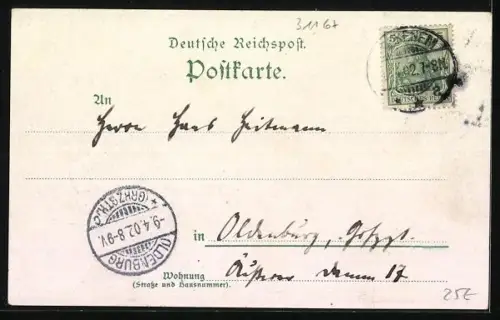 Lithographie Bockenem, St. Pankratius, Kriegerdenkmal, Schlewecke und Wohldenberg