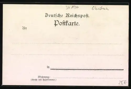 Lithographie Bremke / Göttingen, Hotel Berggarten, Totalansicht