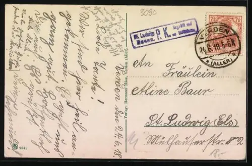 AK Verden /Aller, Partie in der Ostertorstrasse