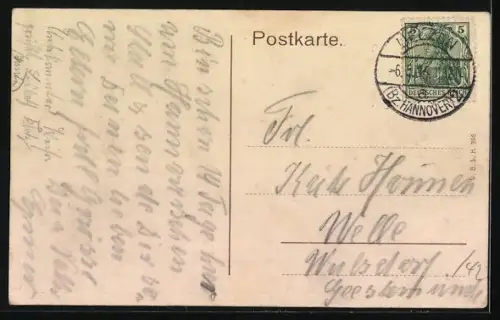 AK Uelzen, Herrenbekleidung S. Plaut in der Gudesstrasse