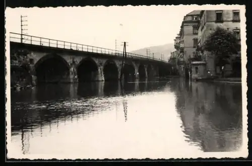 Foto-AK Königstein /Elbe, Hochwasser in Königstein 1954