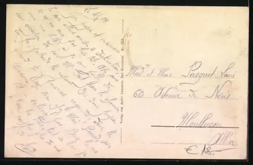 AK Würzweiler, Kolonialwarenhandlung und Sattlerei von Otto Carra, Ortsansicht vom Feld aus