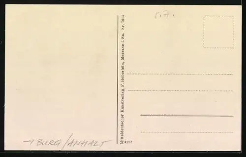 AK Burg /Anhalt, Partie in der Bahnhofstrasse