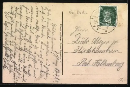 AK Heidkrug / Delmenhorst, Schierenbecks Gasthof am Bahnhof