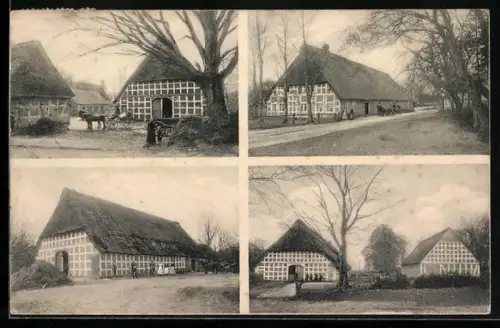 AK Grossenhain /Geestland, Bauernhäuser und Wirtschaftsgebäude