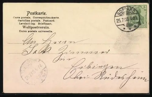 AK Boppard a. Rh., Partie vom Angert