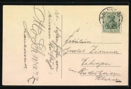 AK Raunheim, Gasthaus zum Löwen, Bahnhof, Jägerhaus, Haus Hummel