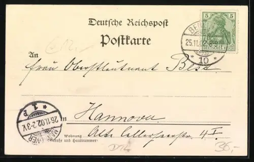 AK Berlin-Tiergarten, Herkulesbrücke mit Blick auf Friedrich Wilhemstrasse