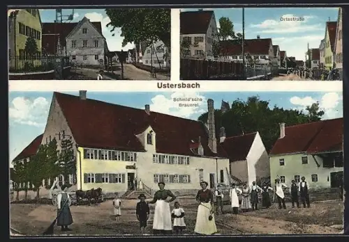 AK Ustersbach, Schmidt`sche Brauerei, Ortsstrasse