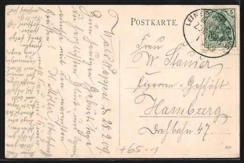 AK Waldkappel, Bahnhof, Kirche und Totalansicht