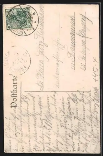 AK Delmenhorst, 4. Oldeb. Gauturnfest 1907, Turner Ehren den Turnvater