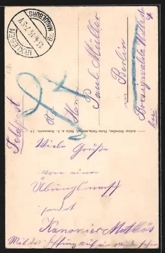 AK Klein-Rodensleben, Gasthof zum goldenen Stern, Dorfstrasse, Kirche