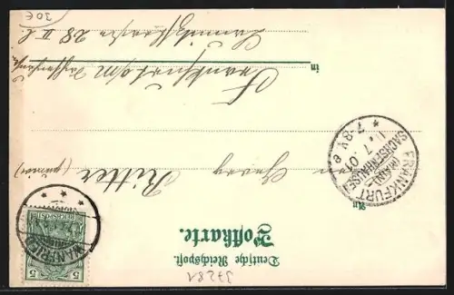 Lithographie Wanfried an der Werra, Brücke über die Werra, Kirche, Ortsansicht mit Kirche