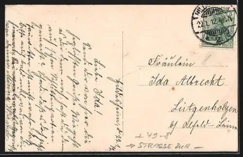 AK Hildesheim, Strasse zur Villenkolonie am Galgenberge mit Windmühle