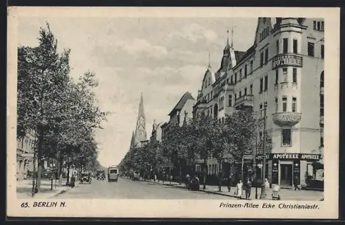 AK Berlin-Wedding, Prinzenallee Ecke Christianiastrasse