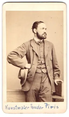 Fotografie Franz Neumayer, München, Portrait Kunstmaler Theodor Pixis