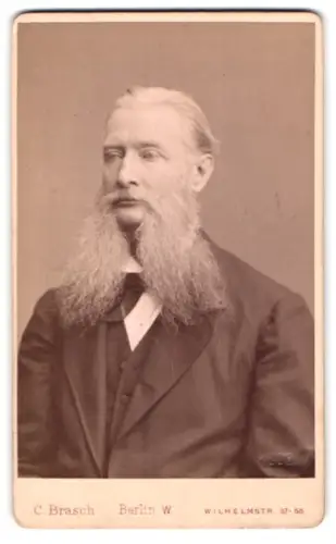 Fotografie C. Brasch, Berlin, Portrait Robert Viktor von Puttkamer, preussischer Inneneminsiter und Domherr zu Merseburg