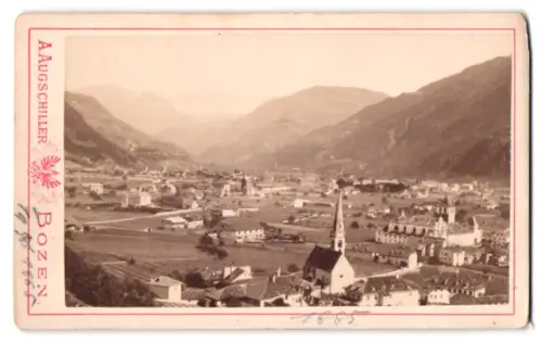 Fotografie A. Augschiller, Bozen, Ansicht Bozen-Gries, Blick über den Ortsteil mit Kirche