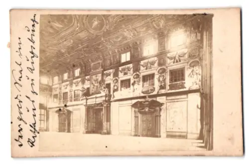 Fotografie Carl Jochner, Augsburg, Ansicht Augsburg, Blick in den goldenen Saal des Rathaus