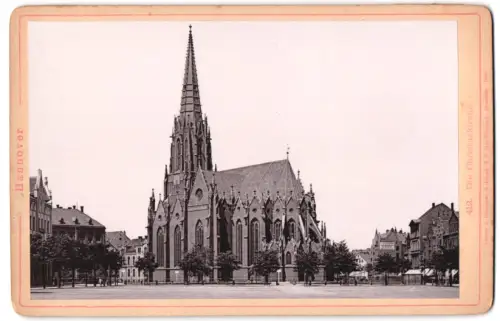 Fotografie Römmler & Jonas, Dresden, Ansicht Hannover, die Christuskirche mit umliegenden Häusern
