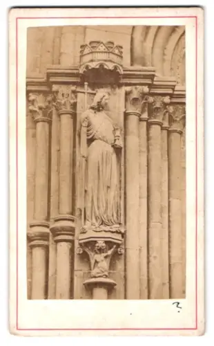 Fotografie Fotograf unbekannt, Ansicht Strassburg i. Els., Christusfigur am Münster