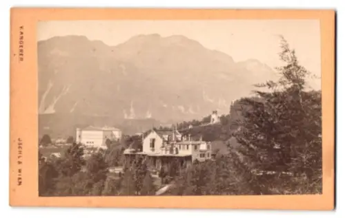 Fotografie V. Angerer, Ischl, Ansicht Ischl, Blick nach der kaiserlichen Ville beim Umbau