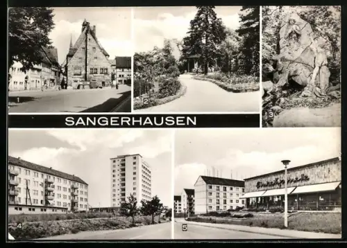 AK Sangerhausen, Marktplatz, Hochhaus, Südsiedlung