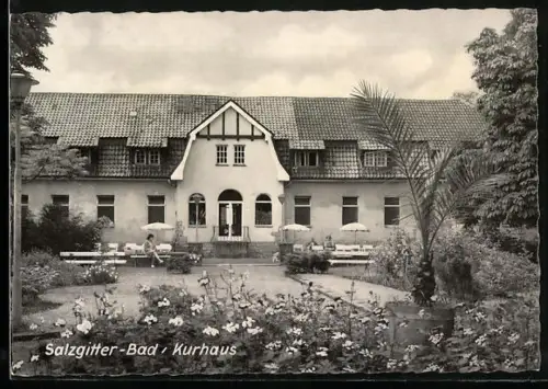 AK Salzgitter-Bad, Kurhaus mit Grünanlagen
